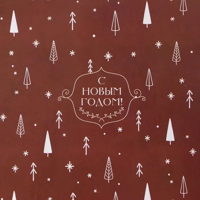 Бумага упаковочная новогодняя глянцевая двусторонняя «Изысканность», 50×70 см