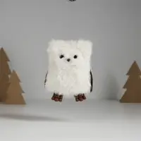 Интерьерная кукла текстильная &laquo;Совушка белая&raquo;, 5&times;8.8&times;10 см