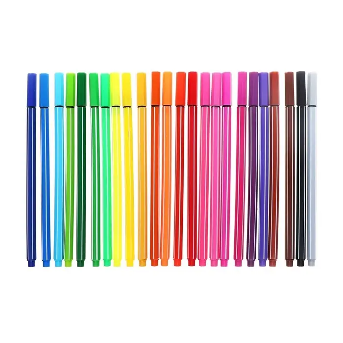 Набор капиллярных ручек (маркеров), 0.4 мм, 24 цвета, тонкая линия