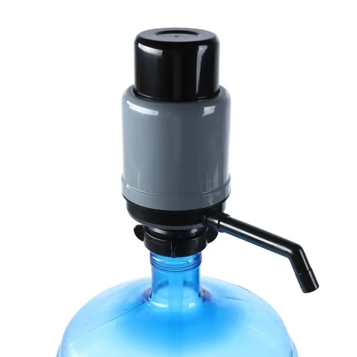 Помпа для воды Aqua work &laquo;Дельфин Эко&raquo;, механическая, под бутыль от 11 до19 л, чёрно-серая