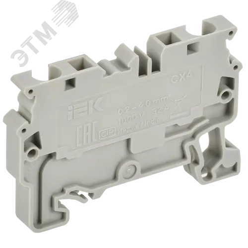 ARMAFIX Клемма пружинная CX4 4мм2 проходная серая IEK