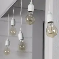 Гирлянда &laquo;Ретро белт-лайт&raquo; со свесами 10 и 20 см, 10 м, IP54, УМС, 2W, белая нить, шаг 50 см, Е27 (без ламп), 220 В