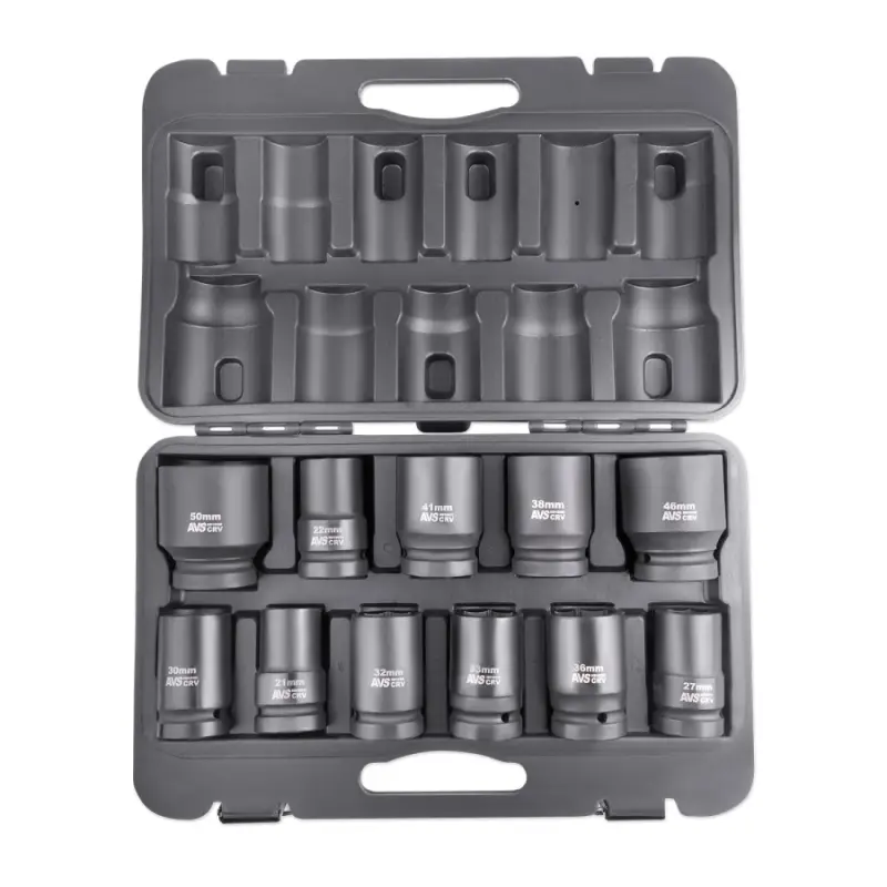 Набор головок для механического гайковерта 1"DR (21-50мм) (11 предметов) AVS NGL01-11I