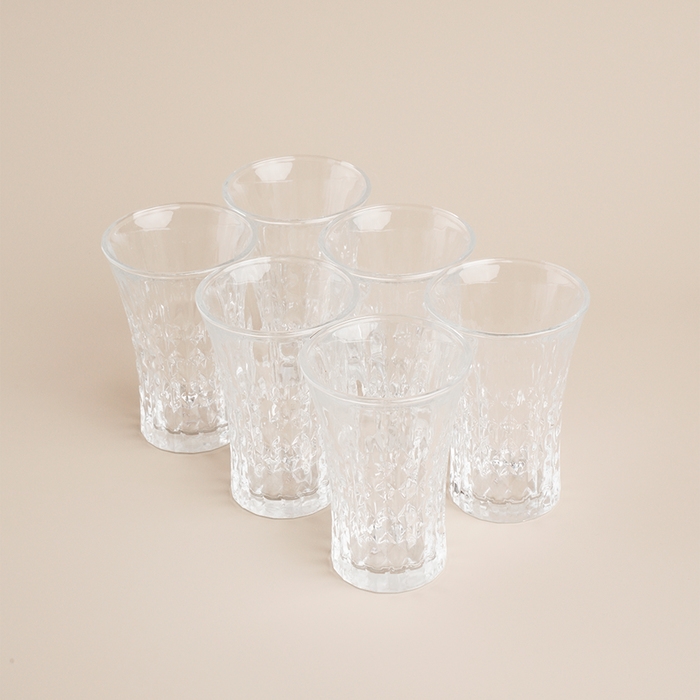 Набор стаканов стеклянный SL Home &laquo;Винтаж&raquo;, 260 мл, 7,6&times;12,8 см, цвет прозрачный