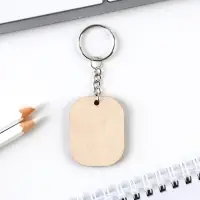 Брелок для ключей деревянный, жетон «Любимый муж», 3,5 х 4,5 см