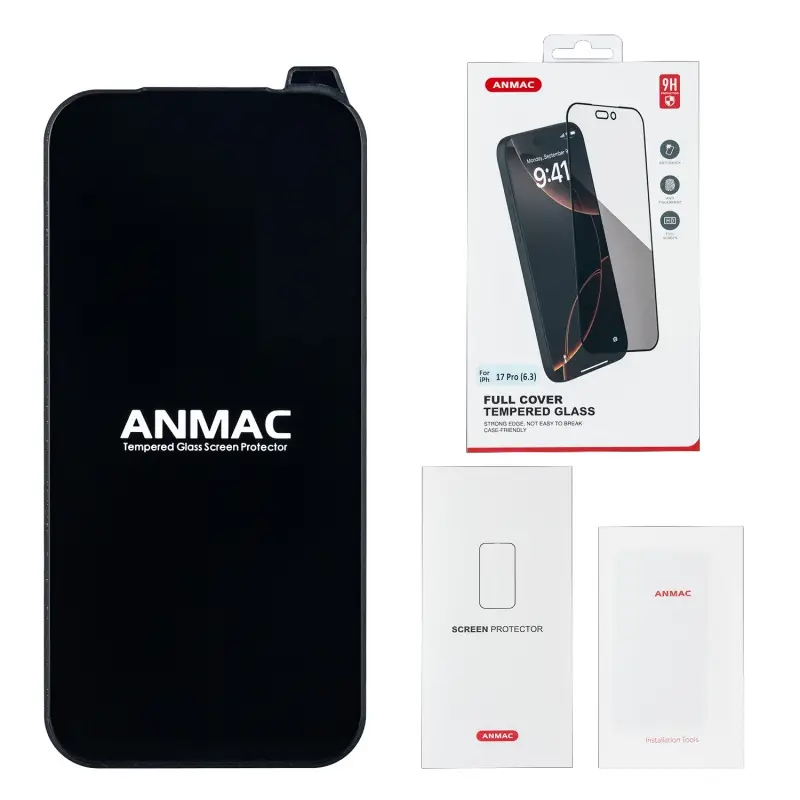 Защитное стекло для iPhone 17 Pro Full Cover ANMAC черное Арт. 1137569