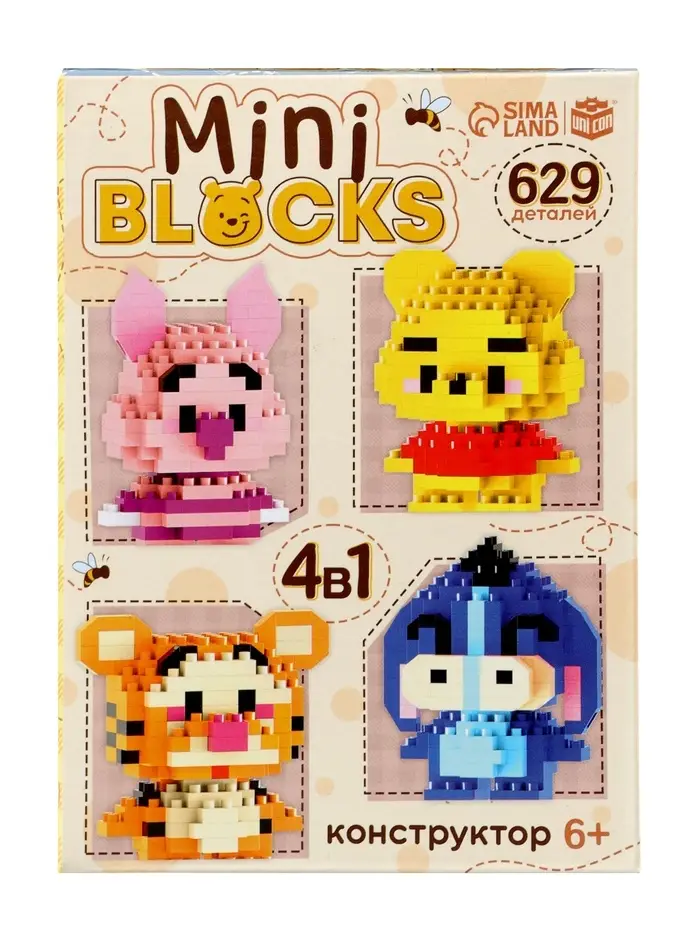 UNICON Конструктор "Mini Blocks, Медвежонок", 4в1 UNICON Конструктор "Mini Blocks, Медвежонок", 4в1