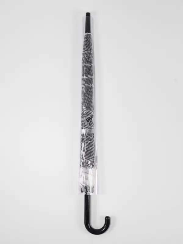 Зонт - трость полуавтоматический &laquo;Газета&raquo;, 8 спиц, R=47/54 см, d=94 см, серый