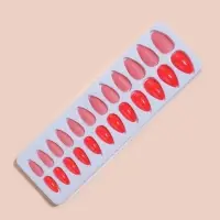 Накладные ногти, 24 шт., с клеевыми пластинами, форма миндаль, цвет неоновые/матовые, розовые