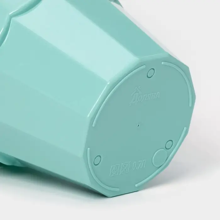 Горшок для цветов с поддоном Доляна &laquo;Эрика&raquo;, 0,7 л, цвет бирюзовый