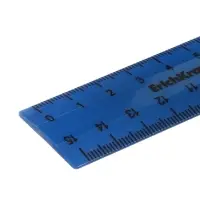 Линейка 15 см ErichKrause Classic, синяя, флоупак