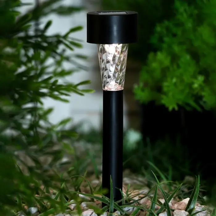 Садовый светильник &laquo;Трапеция&raquo;, уличный, на солнечной батарее, 4.5&times;30&times;4.5 см, 1 LED, свечение тёплое белое