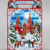 Подарочная коробка новогодняя «Кремль». для сладких подарков, 14×6×21 см