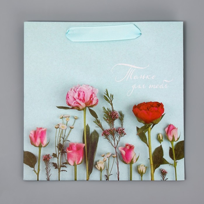 Пакет подарочный крафтовый квадратный, упаковка, «Нежные чувства», 22 х 22 х 11 см Пакет подарочный крафтовый квадратный, упаковка, «Нежные чувства», 22 х 22 х 11 см