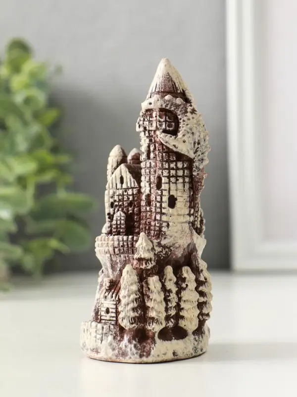 Фигура Фигура "Замок" размер 12х6 см, гипс, цвет коричневый