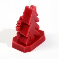 Свеча новогодняя &laquo;Олени&raquo;, 7&times;5&times;8.5 см, 9 ч, красный