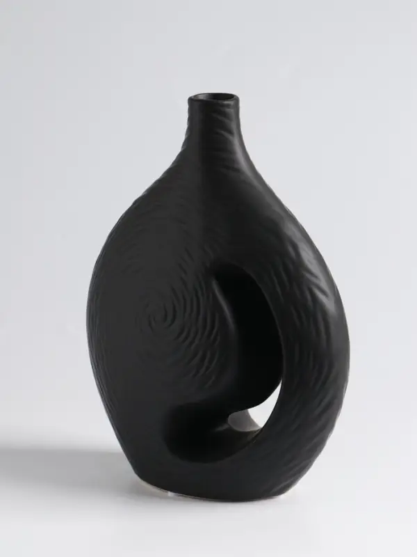 Ваза «Невада», 23×16.5 см, керамика, чёрная Ваза «Невада», 23×16.5 см, керамика, чёрная