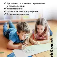 Альбом для рисования А4, 32 листа, на скобе, ErichKrause Fun Art, с пластиковой матовой обложкой
