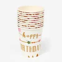 Бумажные стаканы "Happy birthday" (набор 10шт)