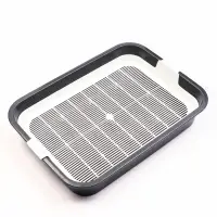 Туалет для кошек &laquo;Белла мини&raquo;, 35&times;26&times;6 см, с сеткой, пластик, серый