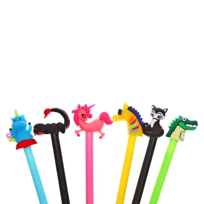 Ручка - прикол гелевая, синий стержень, Животные, МИКС Ручка - прикол гелевая, синий стержень, Животные, МИКС