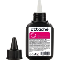 Краска штемпельная Attache черная 45 гр на водной основе