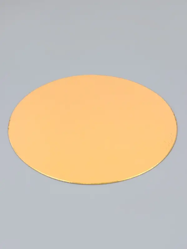 Подложка для торта, 24 см, золото - белая, 0.8 мм