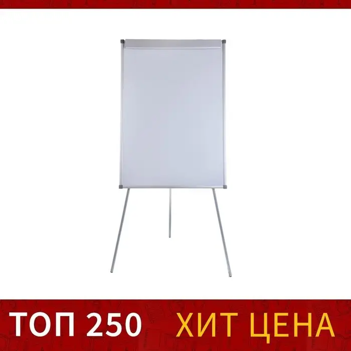 Флипчарт магнитно-маркерный Calligrata СТАНДАРТ, 70&times;100 см, в алюминиевом профиле, на треноге