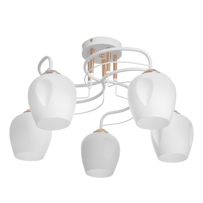 Люстра Люстра "Майли" 5х60Вт Е27 Белый,золото 45х53х46см