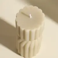 Свеча декоративная &laquo;Афина&raquo;, сливочная, 6&times;6&times;18 см