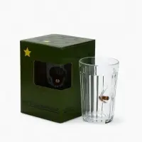 Стакан непробиваемый с пулей &laquo;Военный&raquo;, гранёный, 250 мл