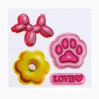 Объёмные 3D стикеры на телефон «Любовь», 4 шт, 3 х 3 см Объёмные 3D стикеры на телефон «Любовь», 4 шт, 3 х 3 см