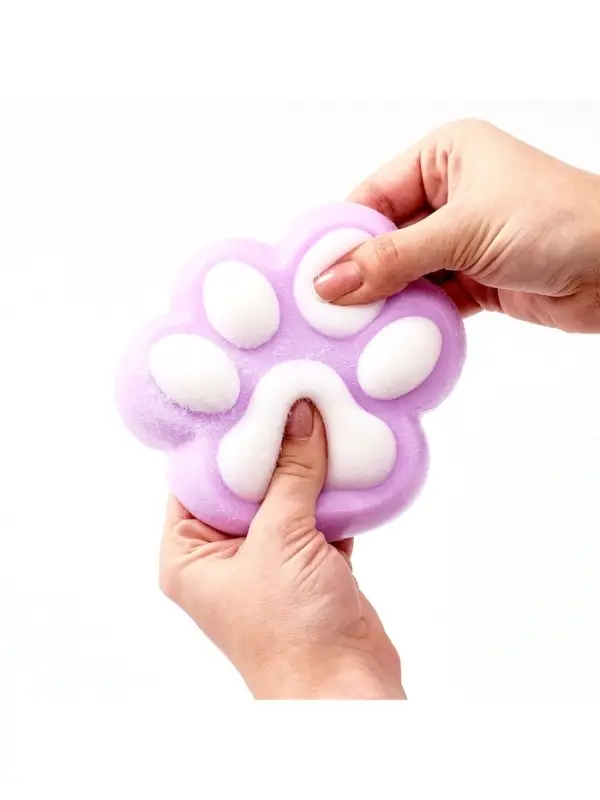 Сквиш антистресс - игрушка &laquo;Кошачья лапка&raquo;, с пушистой посыпкой, МИКС