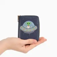 Кошелёк на молнии Выбражулька &laquo;Космос&raquo;, 8.5&times;2.5&times;10.5 см, детский, синий