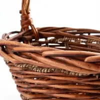 Корзина плетёная для хранения Numa, с ручкой, лоза, коричневая, набор 2 шт.
