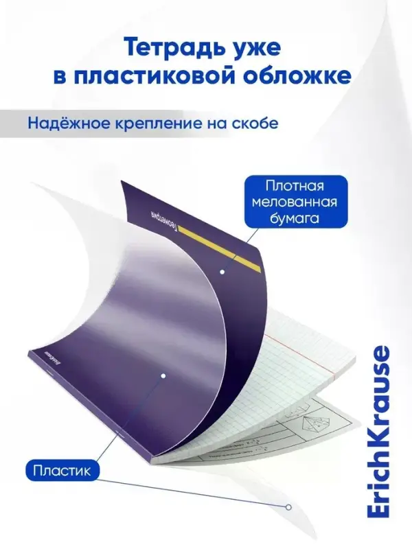 Набор предметных тетрадей ErichKrause Indigo, 12 предметов, 48 листов, с пластиковой обложкой
