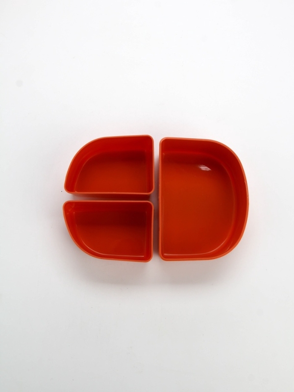 Ланч - бокс овальный с 3 секциями и ложкой &laquo;Bon appetit&raquo;, 19 х 14,5 х 6 см