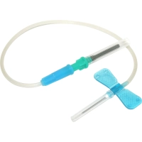 Игла-бабочка д/вз.вен.кр 0,6х20 мм (23Gx3/4) д/м 190 мм KOMETALINE 100шт/уп