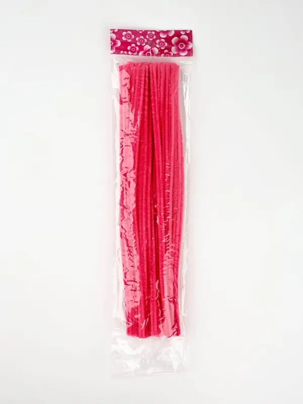 Синельная проволока набор 50 шт., розовая, 30 см