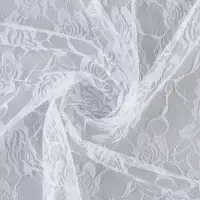 Ткань для рукоделия, лоскут гипюра розы, белый, 150&times;160 см