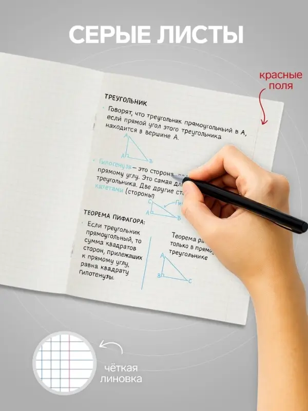Тетрадь 36 листов в клетку Calligrata &laquo;Бабочки&raquo;, серые листы, МИКС