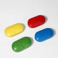 Таблетница Pill Box, 6 секций, 10&times;5.5&times;3 см, МИКС
