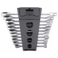 Набор ключей гаечных комбинированных трещоточных в пластике (8-19 мм) (11предметов) AVS K6N11P