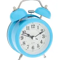 Часы - будильник настольные "Классика", дискретный ход, 12 х 8.5 см, АА, голубые Часы - будильник настольные "Классика", дискретный ход, 12 х 8.5 см, АА, голубые