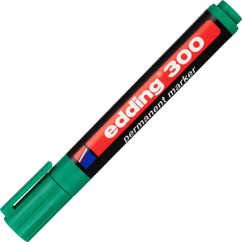 Маркер перманентный EDDING E-300/4 зеленый 1,5-3мм круглый наконеч.