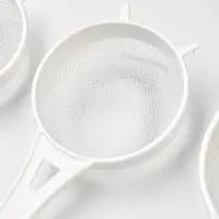 Сито для просеивания с ручками Доляна, набор 3 шт., d=6.5/8/11.5 см, белое