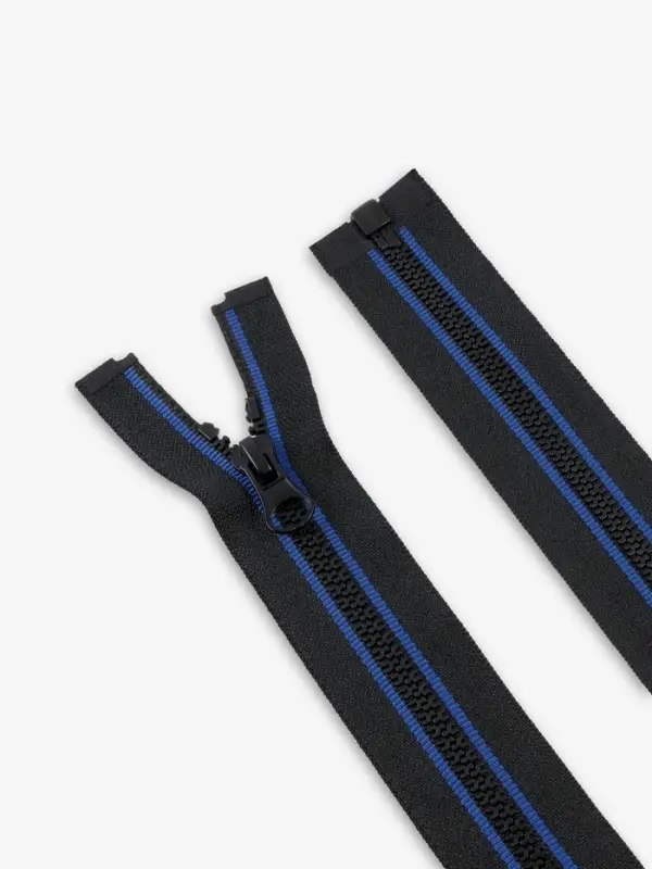 Молния &laquo;Трактор&raquo;, №5, разъёмная, замок автомат, 70 см, чёрная, синяя