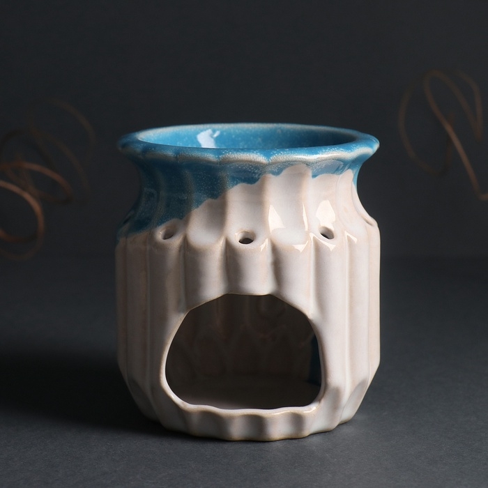 Аромалампа керамика  Аромалампа керамика "Греческая амфора" синий 9х9х9,5 см