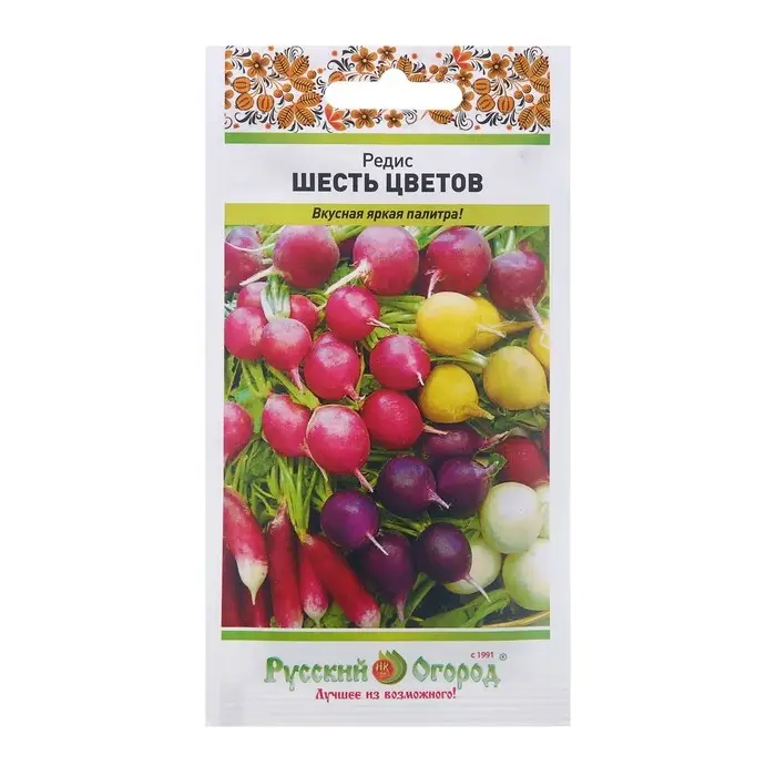 Семена Редис Семена Редис "Шесть цветов", серия Русский огород, 4 г