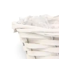 Корзина плетеная (ива)  37 х 15 х 10/30  см белый